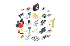 Interface icons set, isometric style Product Image 1