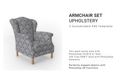 Armchair Upholsteries Studio Mockup Set Product Image 1
