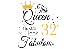 Birthday Svg, 32 Birthday svg, 32 Birthday clipart, happy bi Product Image 2