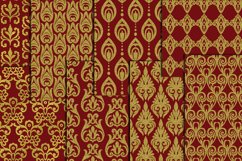 Gold Wedding Damasks, GOLD WEDDING PAPER, Maroon gold papers Product Image 2