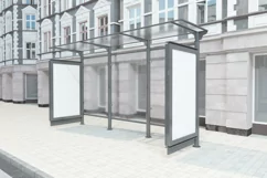 Bus Stop with 2 Sign Mockup Product Image 2