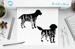 Floral Dog SVG, Flower Dog SVG Cut Files, Dog Clipart Product Image 1