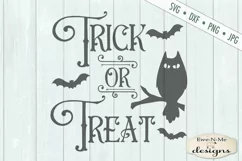 Trick or Treat - Halloween - Owl Bats - SVG DXF Files Product Image 2