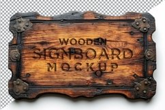 Vintage Wooden Signage Mockup Template Product Image 1