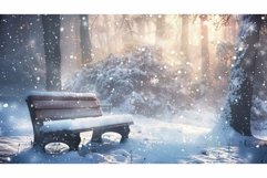 winter snowy bench Product Image 1