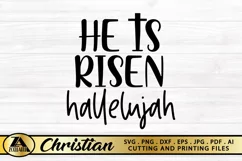 Christian SVG He is Risen Hallelujah SVG Jesus Faith SVG Product Image 3