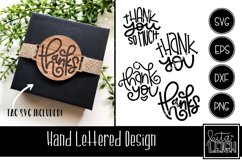Round Thank you Tag | Hand Lettered Appreciation Gift Product Image 1