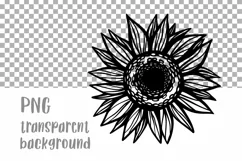 Sunflower SVG Sunflower PNG Sunflower clipart Paper cut file Product Image 2