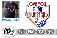 Love You to the Outfield and Back - A Baseball Cut File Product Image 1