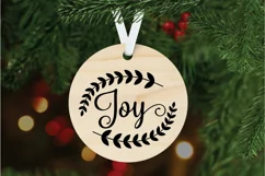 Christmas SVG Cut File - Joy SVG File - Christmas Ornament Product Image 6