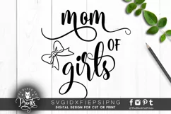 Mom of girls SVG PNG EPS DXF Product Image 1