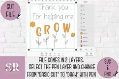 Thank you teacher card | Paper cutting | teacher card SVG Product Image 2