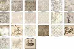 Sepia Ephemera Digital Paper - Free Design of The Week Product Image 2
