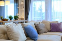 Modern living room interior with comfortable sofa standing b Product Image 1