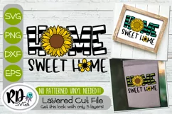 Home Sweet Home - A Sunflower Layered Cricut SVG Product Image 1