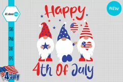 Happy 4th of July Svg, Gnomes 4th July Svg Product Image 2