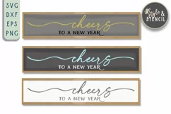 Cheers to New Year SVG - PNG, DXF, SVG, EPS, Cut File Product Image 3