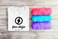 tee with yarn craft mockup