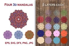 3D mandalas in four color versions. Product Image 1