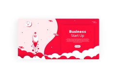 Rocket ship, bussiness concept startup. Vector Product Image 1