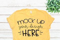 Mock up Bella Canvas 3001 Heather Yellow Gold Unisex Mockup Product Image 1