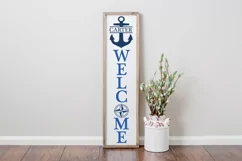 Nautical Front Porch Family Name Sign - Nautical svg Product Image 1