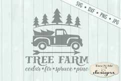 Tree Farm Cedar Fir Spruce Pine Old Vintage Truck SVG DXF Product Image 2