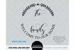 Monogram SVG, Family name SVG, Family svg, Last name svg Product Image 3