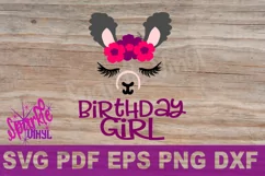LLama Party, Llama birthday, LLama Face svg, Girl Llama svg, Product Image 2