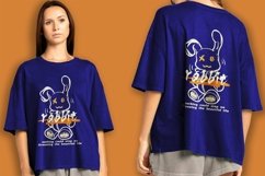 premium women oversize shirt PSD Mockup back and front Product Image 5