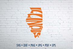 Illinois SVG cut file in the shape of the state Product Image 1