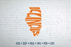 Illinois SVG cut file in the shape of the state Product Image 1