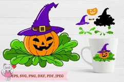 Pumpkin Witch Hat SVG, Halloween SVG, Pumpkin SVG file Product Image 1