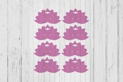 Lotus earring card template dxf svg png ai files Product Image 1