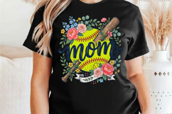 Softball Mom Floral PNG Product Image 8