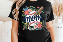 Baseball Mom Floral PNG Product Image 10
