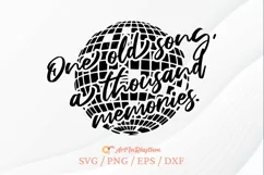 One Old Song Svg, Retro Music Svg, Disco Vintage Style Svg Product Image 3