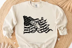 Fishing Svg, Fishhooks Svg, Bass Fish Svg, USA Flag Svg Product Image 3