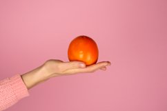 Large ripe persimmon fruit on a female palm. Product Image 1