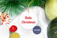Round Holiday Ornament Mockup, Sublimation Ornament Mockup Product Image 3
