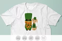 Irish Gnome and Dog SVG, St Patrick's Gnome svg, Dog svg Product Image 3