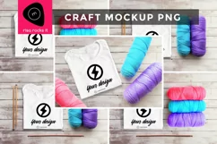 Yarn crafts tee mockup set