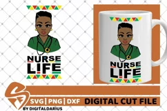 Nurse Life svg, Doctor svg, Black Woman svg, Short Hair svg Product Image 2