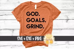 God Goals Grind - Faith SVG PNG DXF Cut Files Product Image 1