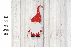 Valentines or Christmas gnome SVG. Cute cartoon gnomie Product Image 1