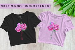 sublimation flowers Peonies, I love you,, peonies in pink Product Image 1