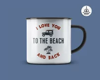 Surfing SVG Cut File - I Love You To The Beach and Back Logo Product Image 3