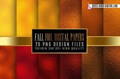 20 Fall Colored Foil Digital Papers Product Image 1