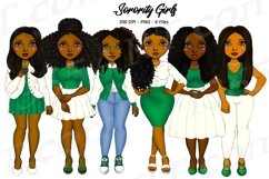 Sorority Girls Clipart African American Natural Hair Product Image 1