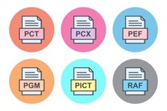 Set Of File Formats Icons Product Image 1